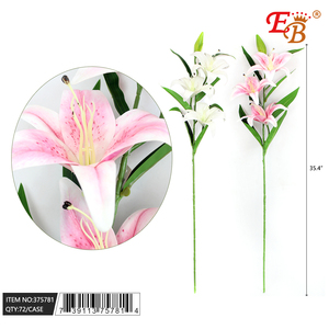 35.4 \ "fiori di simulazione di giglio di colore assortiti Bouquet di 72/3 ad alta morbidezza (24)/CS disposizioni di san valentino per la laurea del ringraziamento - Product Image 1