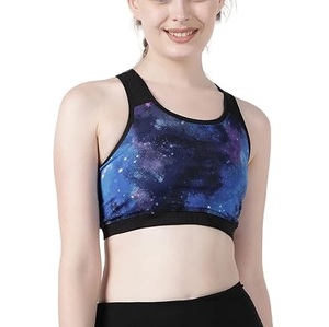 Sujetador deportivo sin costuras al por mayor, Top corto de entrenamiento cómodo con detalle de tiras, ropa de baño de playa para yoga personalizable - Product Image 4