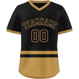 Fabricante personalizado de Jersey de béisbol con cuello en V, tela de malla de sublimación con bordado de equipo, ropa deportiva al por mayor - Product Image 3