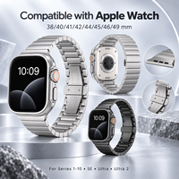 Bracelet de rechange magnétique en titane de luxe pour montre connectée, longueur standard 22 mm, sangle universelle pour appareils connectés haut de gamme