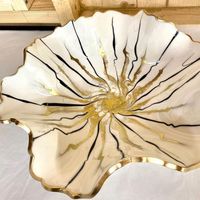 Bol en résine époxy élégant pièce maîtresse décorative unique table à manger de cuisine de service polyvalente élégante et durable faite à la main