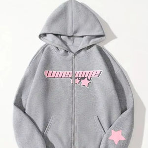 Sudadera con capucha y sudaderas de lana de alta calidad Sudadera con capucha de lana personalizada Diseño de mujer Sudadera con capucha y sudaderas de lana de gran tamaño para adultos a cuadros - Product Image 1