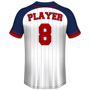 Maillot de baseball personnalisé en gros, respirant, léger, à boutons, à rayures - Product Image 4