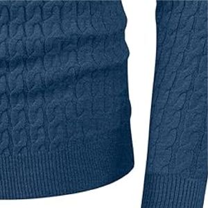 Suéteres de invierno personalizados para hombre, ajustados, antiarrugas, cuello redondo, colores lisos, suéter de poliéster - Product Image 4