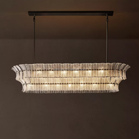 Lustre moderne de luxe en verre, lampe suspendue ronde en laiton antique pour villa, salon, hall, plafond haut