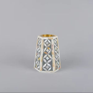 Luxury Mother Of Pearl Inlay Bakhoor Burner Geometric Hexagon <b>Resin</b> Handicraft Arabic Mabkhara For Oud Incense Home - Product Image 1