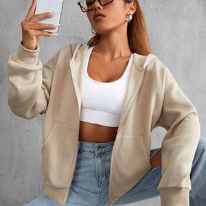 Vêtements de sport pour hommes de haute qualité sweat à capuche bouffant en coton respirant fermeture éclair noire polaire lourde Logo personnalisé t-shirts surdimensionnés - Product Image 2