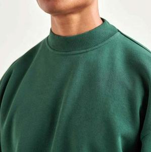 Sudadera personalizada de algodón con cuello redondo y logotipo estampado desgastado Sudadera con cuello falso lavada vintage hecha por fabricante OEM - Product Image 5