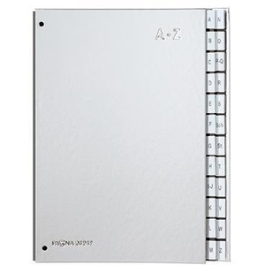 Organiseur de bureau PAGNA en carton/papier laminé argenté A4 A-Z à 24 compartiments - Product Image 1