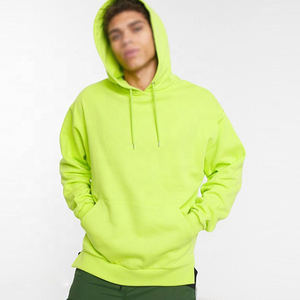 Venta al por mayor de los hombres de manga larga al aire libre 100% poliéster verde neón Sudadera con capucha personalizada de secado rápido verde neón de trabajo sudaderas con capucha de los hombres - Product Image 1
