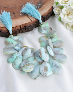 โอปอลเปรูทรงลูกแพร์เจียระไน 32 ชิ้น ธรรมชาติ สำหรับทำเครื่องประดับอัญมณี - Product Image 3