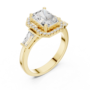 Anillo solitario de moissanita Colon 10K para boda - Product Image 6