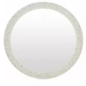 Marco de espejo redondo con incrustaciones de hueso hecho a mano, decoración del hogar, muebles de regalo artístico para sala de estar, pared única decorativa por artesanía de media luna - Product Image 6