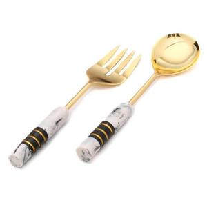 Juego de cubiertos portátiles para Hotel y restaurante, acabado pulido brillante, manijas de Metal de latón, cubiertos, utensilios de cocina para el hogar, juegos de cubiertos - Product Image 4