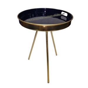 Wholesale Factory Desk Living Room Home Office Accent Furniture Saving Space Metal Iron <b>Round</b> <b>Side</b> <b>Table</b> - Product Image 1