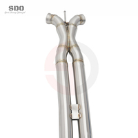 Échappement arrière SDO Performance T304 avec soupape électronique, embouts bleus brûlés et silencieux pour Porsche Panamera GTS 971 4.0T 2019-2023