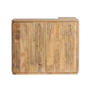 Armoire à vin et comptoir de bar en bois de manguier au design moderne de style occidental pour la maison, l'extérieur et les cafés - Product Image 6