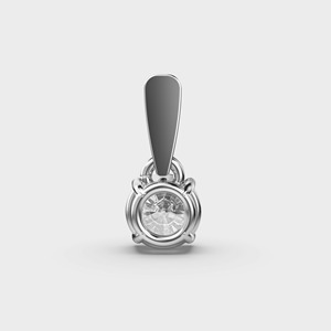 Colgante Solitario de Diamante Cultivado en Laboratorio con Corte Redondo Certificado por IGI en Plata de Ley 925 Sólida, Colgante Clásico Minimalista para Mujer - Product Image 4