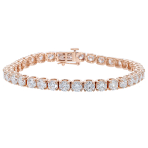 <b>14K</b> White <b>Gold</b> Lab Grown CVD Diamond Tennis <b>Bracelet</b> Brilliant Cut Prong Set Rhodium Plated Classic Fine Jewelry Elegant Luxury - Product Image 3