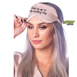 Masque pour les yeux en soie Blackout Sleep Office Lunch Break Travel Airline Eye Mask Logo imprimé Masque pour les yeux cadeau - Product Image 4