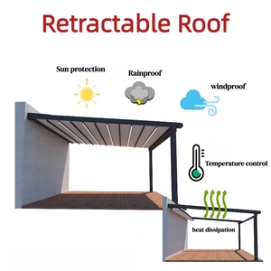 <span class=keywords><strong>Toldo</strong></span> impermeable para exteriores con techo retráctil de aluminio <span class=keywords><strong>Toldo</strong></span> retráctil para jardín motorizado - Product Image 3
