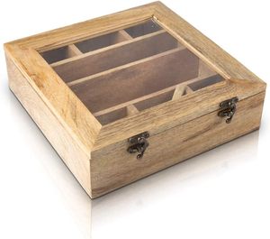 Handmade Wooden Seasoning Herb Spice Masala <b>Box</b> Container Holder Rack Stand Caddy With Spoon Decorative <b>Storage</b> <b>Chest</b> Organizer - Product Image 5