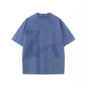 เสื้อยืดวินเทจโอเวอร์ไซส์ผู้ชายผ้าฝ้าย100% ทรงหลวมลำลองแขนสั้นสบายทนทานมีสไตล์ทอของผู้ชายทนทาน - Product Image 1