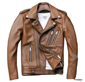 Chaqueta de Cuero Genuino para Hombre, Diseño Moderno, Alta Calidad, con Cierre de Cremallera, Venta al Por Mayor, Producto de Alta Demanda - Product Image 3
