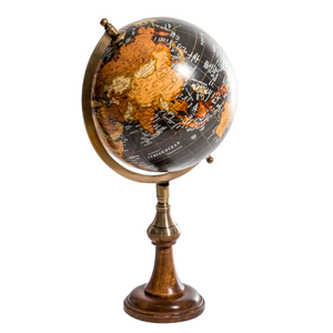 Conception Standard Papier Globe Base En Bois Finition Vintage Carte Du Monde Éducatif Structure Intérieure Modèle En Métal pour La Géographie - Product Image 6