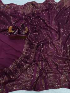 บอลลีวูดฮิตานะส่าหรีบล็อกบัสเตอร์สีดำเสื้อผ้าอินเดียและปากีสถาน - Product Image 5