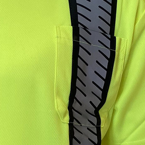 T-shirt haute visibilité avec logo personnalisé T-shirt de construction à manches courtes de sécurité réfléchissant classe 2 chemises de travail réfléchissantes jaune fluorescent - Product Image 3