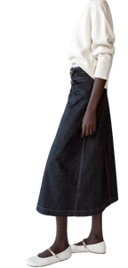 Jupe portefeuille en jean à la mode pour femmes Jupe polyvalente confortable et élégante pour les tenues de tous les jours de voyage de style de rue décontracté - Product Image 5