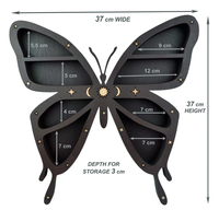 Schmetterling Home Decor Dark Butterfly Crystal Display Holz regal