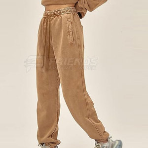 Pantalones con Lavado Ácido para Hombre, Corte Relajado, Uso Diario, 100% Algodón, Cintura Media, Tela Suave, Estilo Moderno - Product Image 3