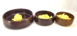 Tazón de madera elegante hecho a mano para cocina, oficina o servicio de frutas, diseño intrincado, multiusos, precio bajo - Product Image 2