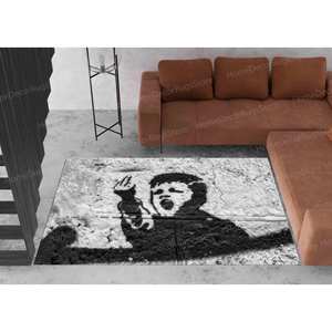 Alfombra con Estampado de Grafiti de Bad Boy: Decoración Única para Espacios Modernos, con Pelo Suave - Product Image 4