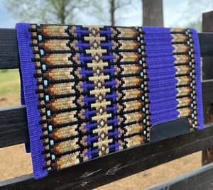 Couverture de selle en laine faite à la main de style occidental avec doublure en polycoton Performance robuste et confortable pour les cavaliers et les chevaux - Product Image 4