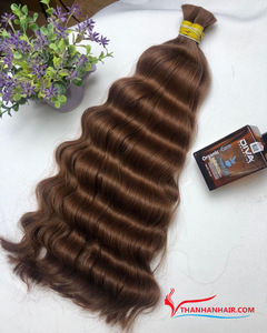 Haute qualité si jolie en vrac 100% cheveux de vague humaine vietnamienne plusieurs couleurs Extensions de cheveux - Product Image 2