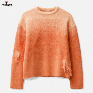 Pull à col rond personnalisable à impression frontale, vente chaude, hiver, anti-froissement, anti-boulochage, tricoté, séchage rapide, pull pour homme - Product Image 1