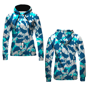 Sweat-shirt à capuche de pêche doublé polaire uniforme camouflage pull avec logo - Product Image 4