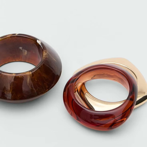 JOYERÍA Joyería Resina Acrílico Pulsera Brazalete Exagerado Deslumbrante Multicolor Ancho Irregular Cuadrado Acrílico Pulseras para - Product Image 1