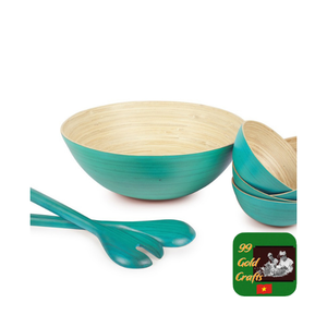 Bamboo Bowl Handmade with Eco Touch Smooth Surface and Natural Look Ideal for <b>Kitchen</b> Meals Table Use/Thoughtful Housewarming - Product Image 1