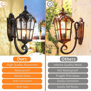 Crépuscule à l'aube applique murale extérieure noir 17 pouces extérieur étanche porche applique murale pour porte de garage de <span class=keywords><strong>maison</strong></span> - Product Image 5