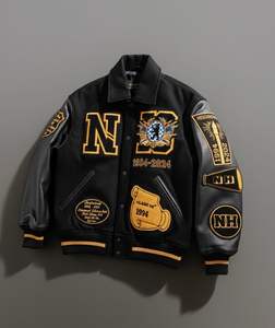 Chaqueta Universitaria de Cuero Vacuno Genuino Quanta International 2026 - Impermeable y Cortavientos |   Personalizable |   Venta al por Mayor en Pakistán - Product Image 2