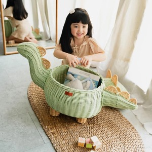 Panier de rangement en rotin naturel en forme de dinosaure, fait main, moderne, multifonctionnel, écologique, Artex Green Earth, fabriqué à Hanoï - Product Image 4