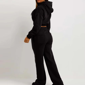 Conjunto Deportivo de Dos Piezas para Mujer, Chaqueta con Cremallera Completa y Pantalones Elásticos, Ligero y de Secado Rápido, para Correr - Product Image 2