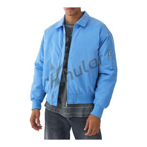 เสื้อแจ็กเก็ตบอมเบอร์บุนวมสำหรับผู้ชายผ้าไนลอนผ้าซาตินรูดซิปขึ้นกันน้ำระบายอากาศได้ดีปกตั้งสไตล์สตรีทสำหรับฤดูหนาว100% ออกแบบได้ตามต้องการ - Product Image 6