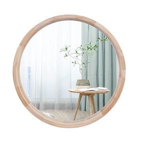 Marco de espejo cuadrado de madera de mango Natural hecho a mano de alta calidad de madera vestidor montaje en pared decoración del hogar elegante COMERCIO DE ESPEJO - Product Image 1