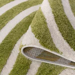 Alfombra Netline Home Joli a rayas verde y blanca - Product Image 4