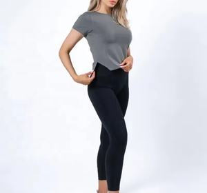 เสื้อยืดแขนสั้นของผู้หญิงแฟชั่นฤดูร้อนออกแบบได้ตามต้องการเสื้อยืดทรงหลวมเสื้อครอปลำลองสำหรับผู้หญิง - Product Image 2